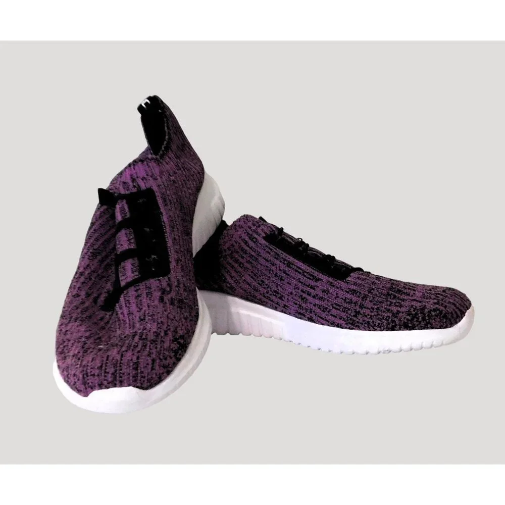 Tiosebon Slip-On Walking Sneakers Size 43 11 Purple Lightweight Stretch Comfort - Picture 9 of 10